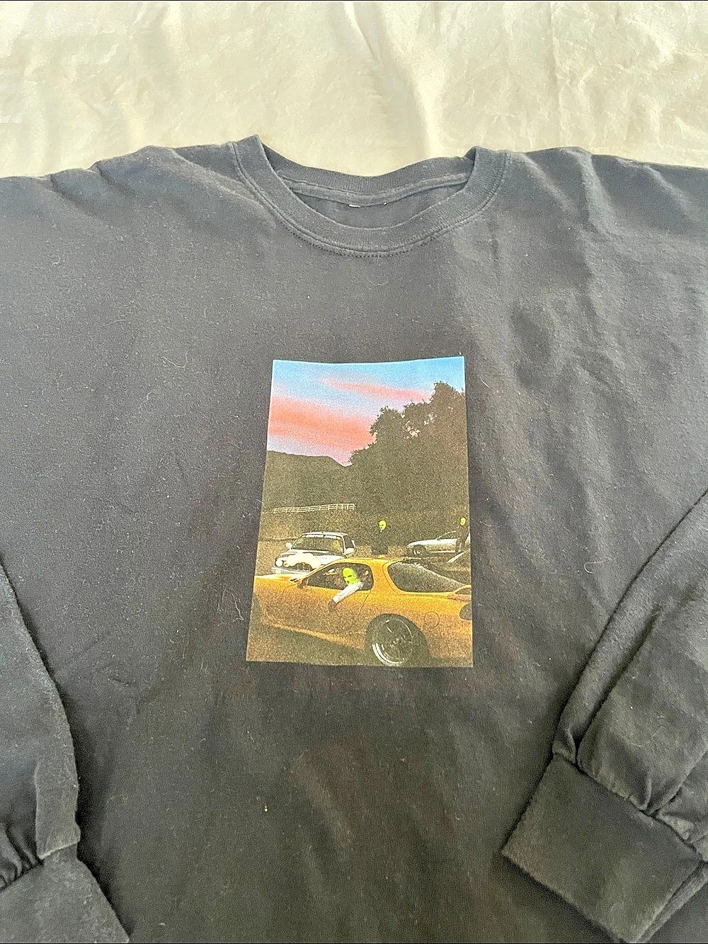 Cactus Jack x Travis Scott graphic tee Graphic Long Sleeve Tee Black Large